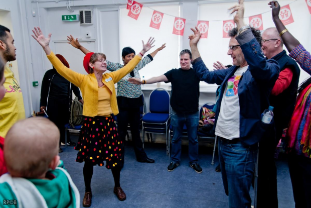 Laughter Yoga workshop in Lambeth- Photo by Ranoush